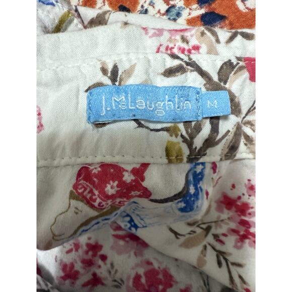 J. McLAUGHLIN Women’s Cotton Monkey Print Button Up Shirt Size Medium - Picture 4 of 7